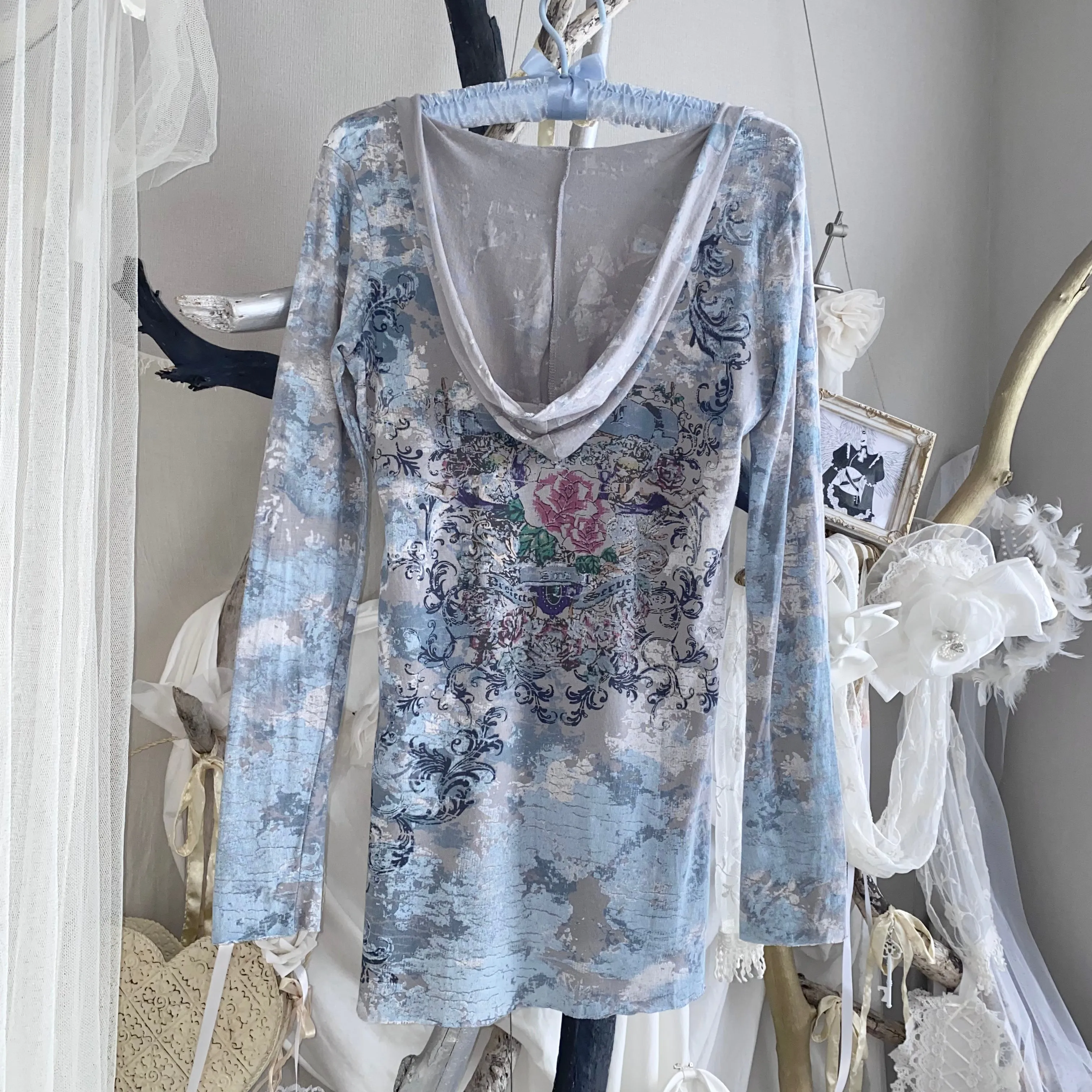 ଘ♱ angel grunge long tee mini dress ♱ଓ