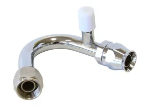 A/C 135° Fitting #8 with Charge Port AFFCE-08135B