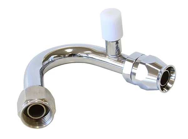 A/C 135° Fitting #8 with Charge Port AFFCE-08135B