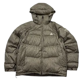 ACG Beige Patterned Puffer Jacket - Large