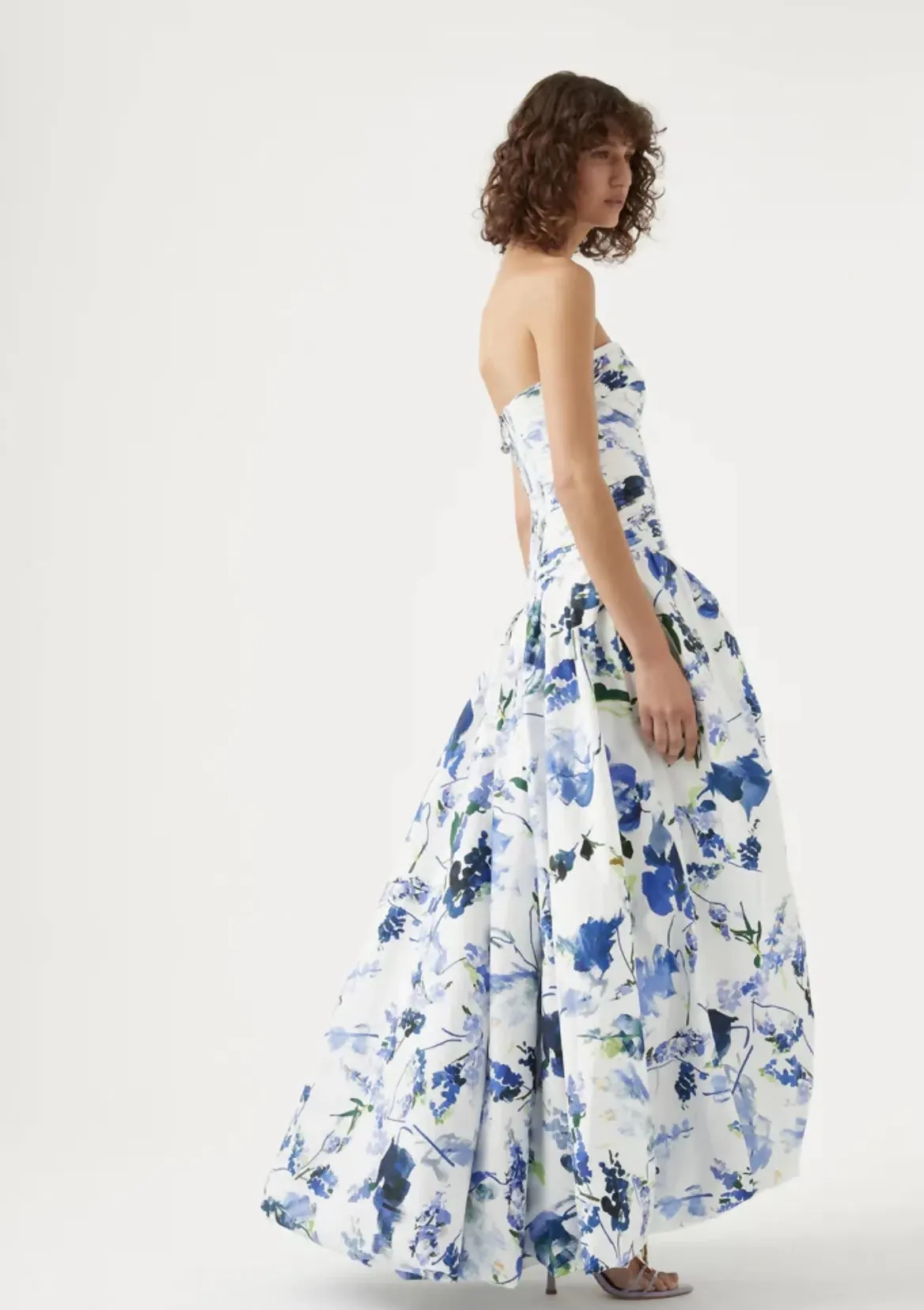 Aje Violette Bubble Hem Maxi Dress Print Size 10