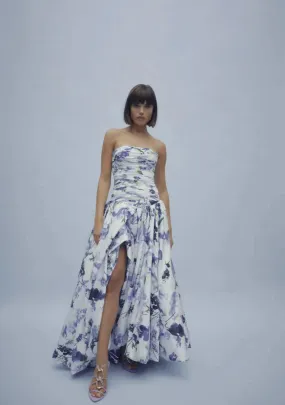 Aje Violette Bubble Hem Maxi Dress Print Size 10