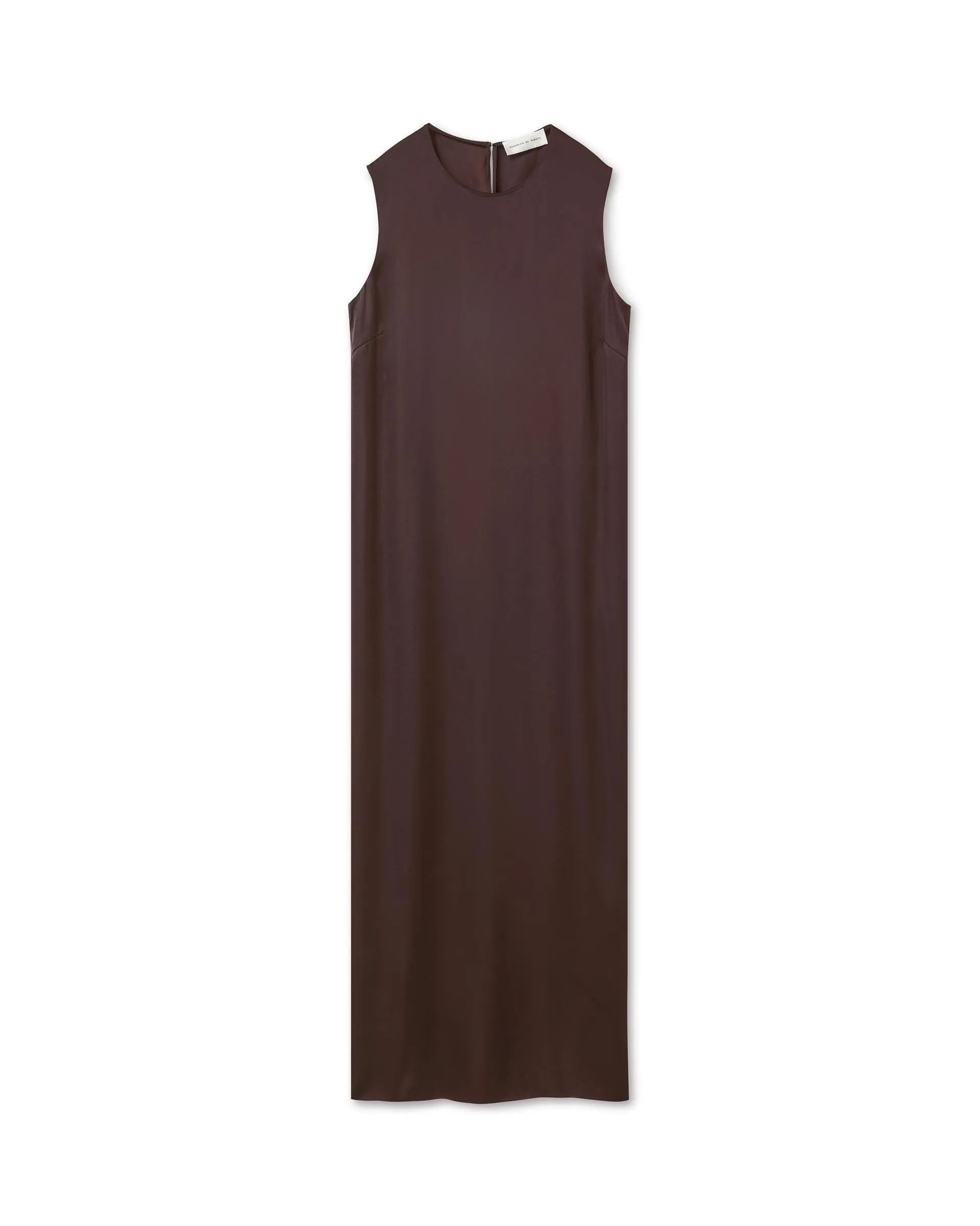 Alessia Dress in Washed Silk, Plum