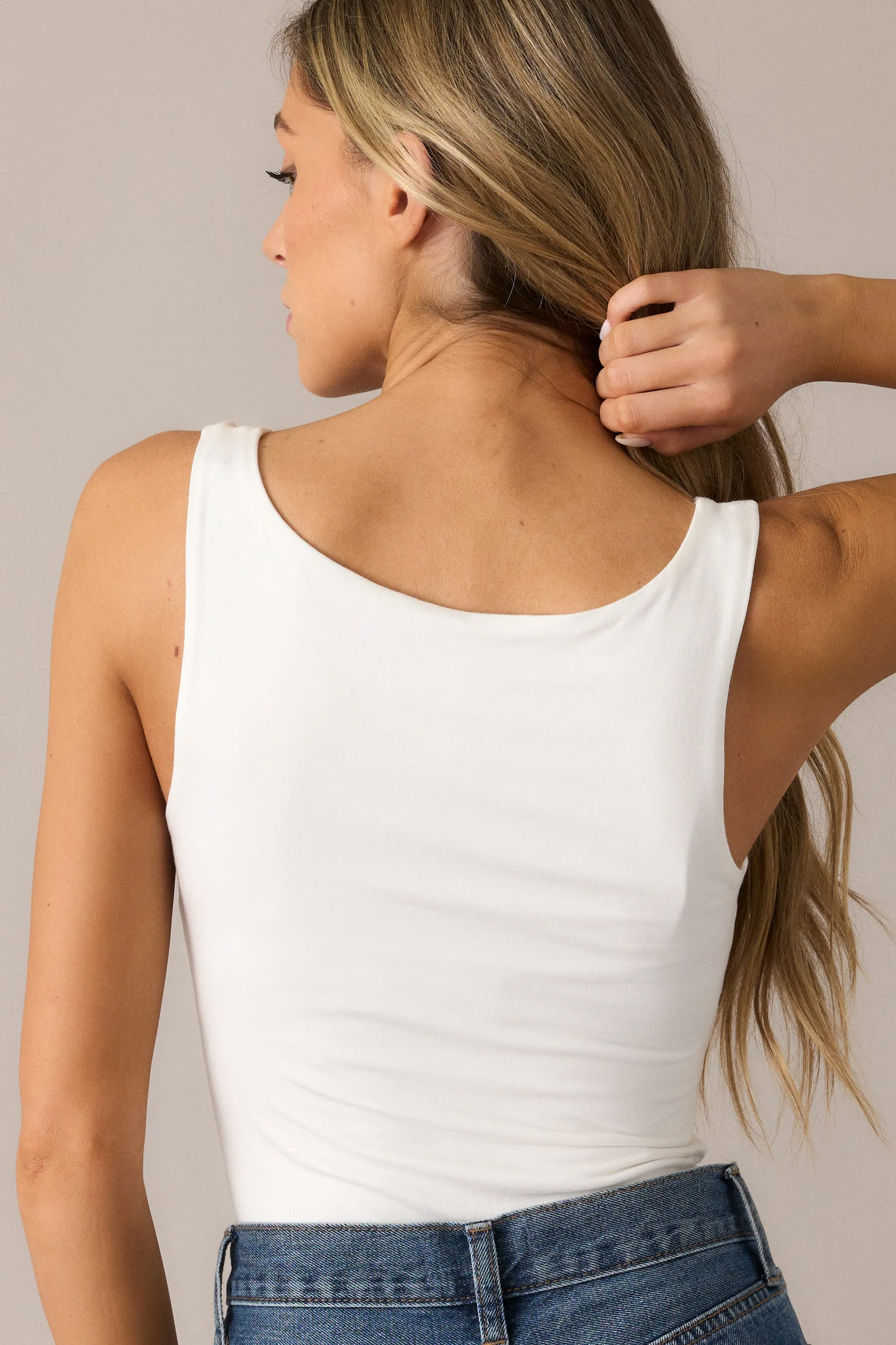 All The Better Ivory Sleeveless Bodysuit