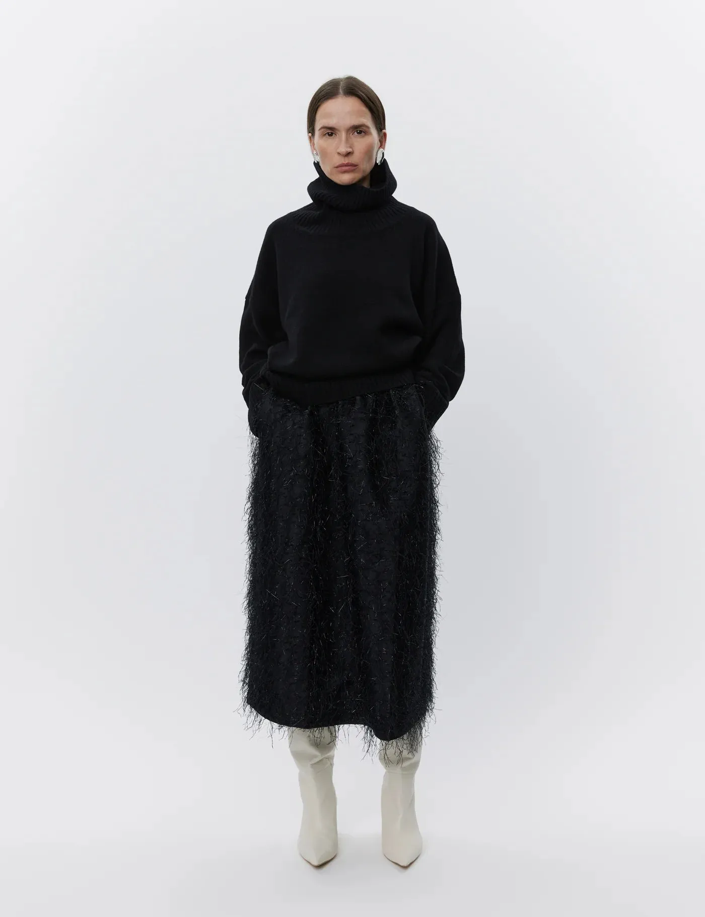 Amina Skirt - Frayed Jacquard RD