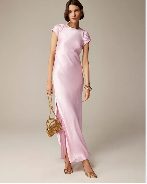 Anna October X J.Crew short-sleeve slip dress