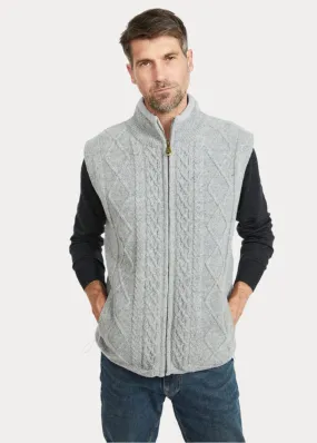 Aran Full Zip Fleece Gilet | Clearance