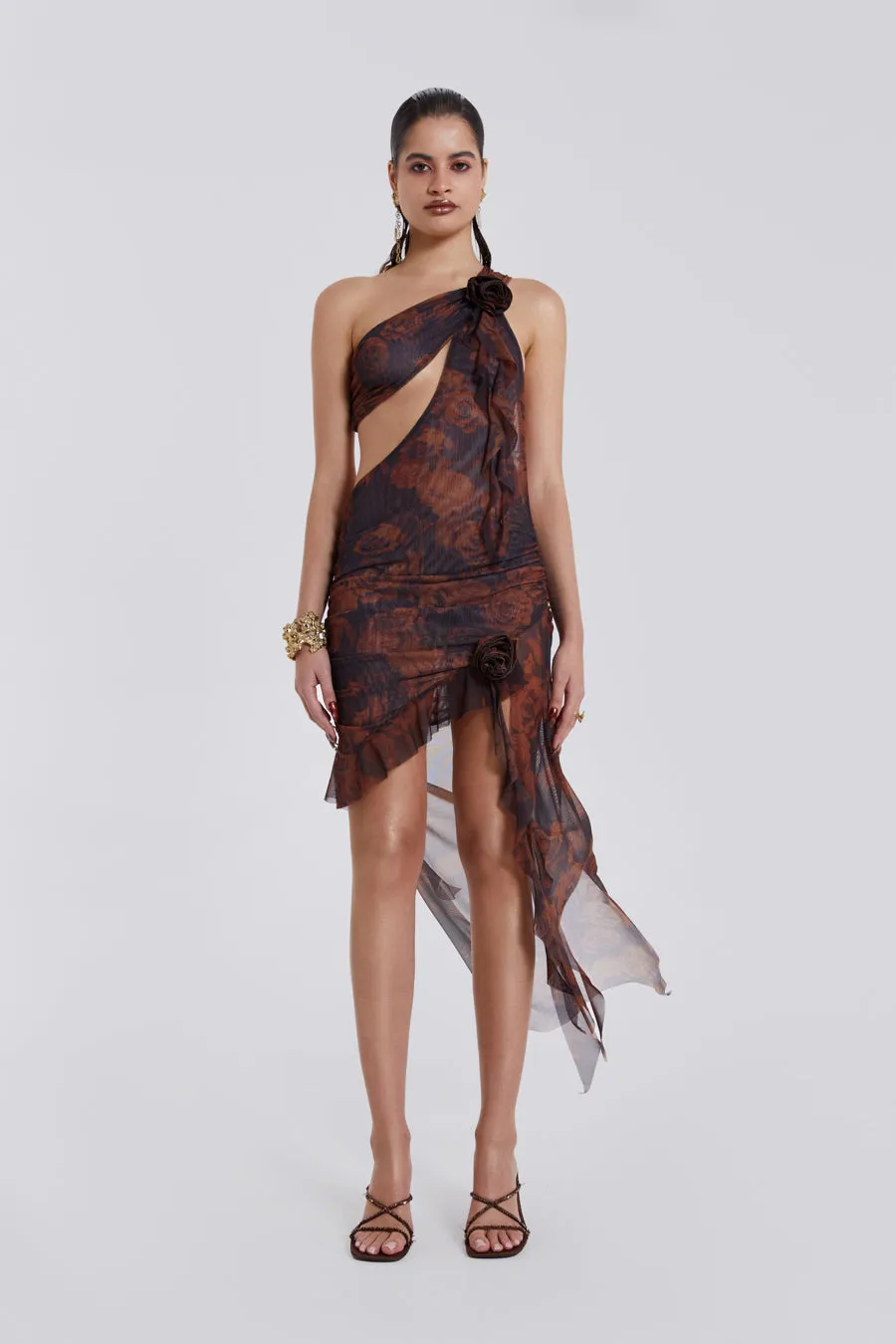 Athena One Shoulder Draped Maxi Dress