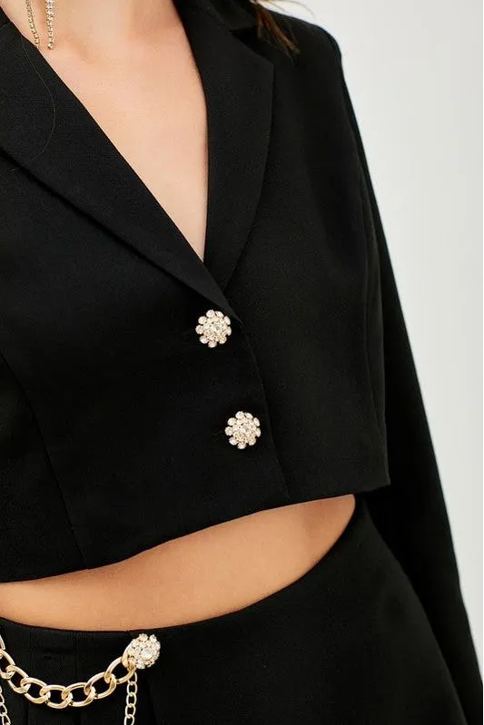 Back To Business Cropped Blazer