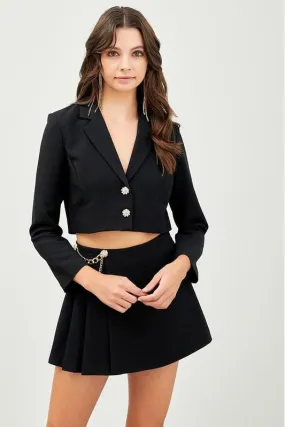 Back To Business Cropped Blazer