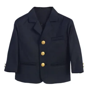 Big Boys Navy Golden Buttons Special Occasion Blazer 8-14