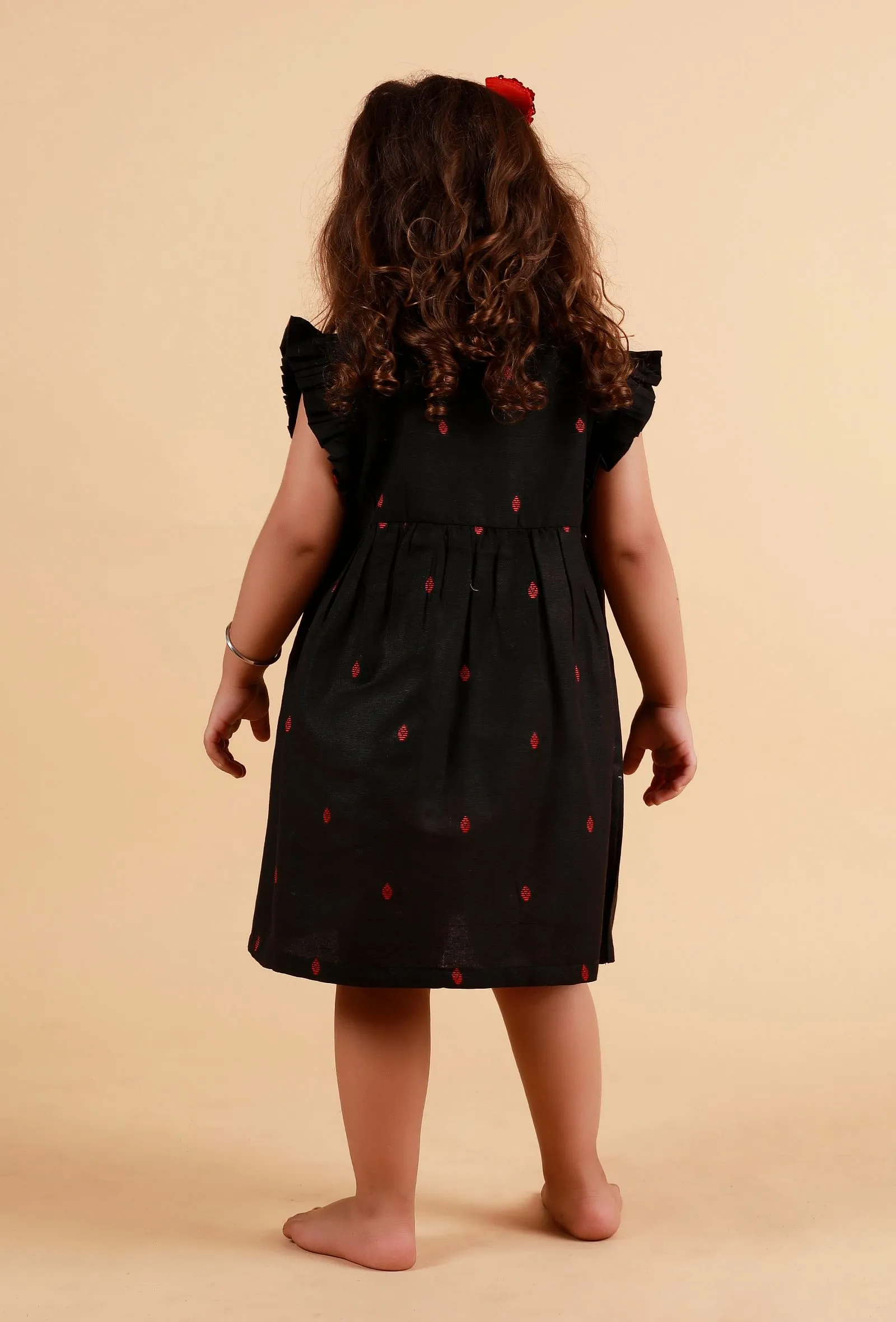 Black Sleeveless Cotton Dress