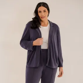 Bleecker Collar Knit Jacket, Ink Navy