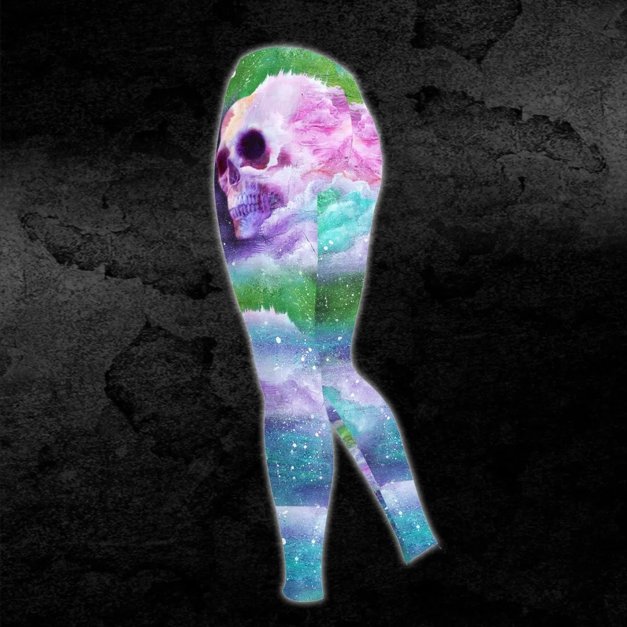 Blue Rainbow Cloudy Skull Combo Hoodie and Leggings