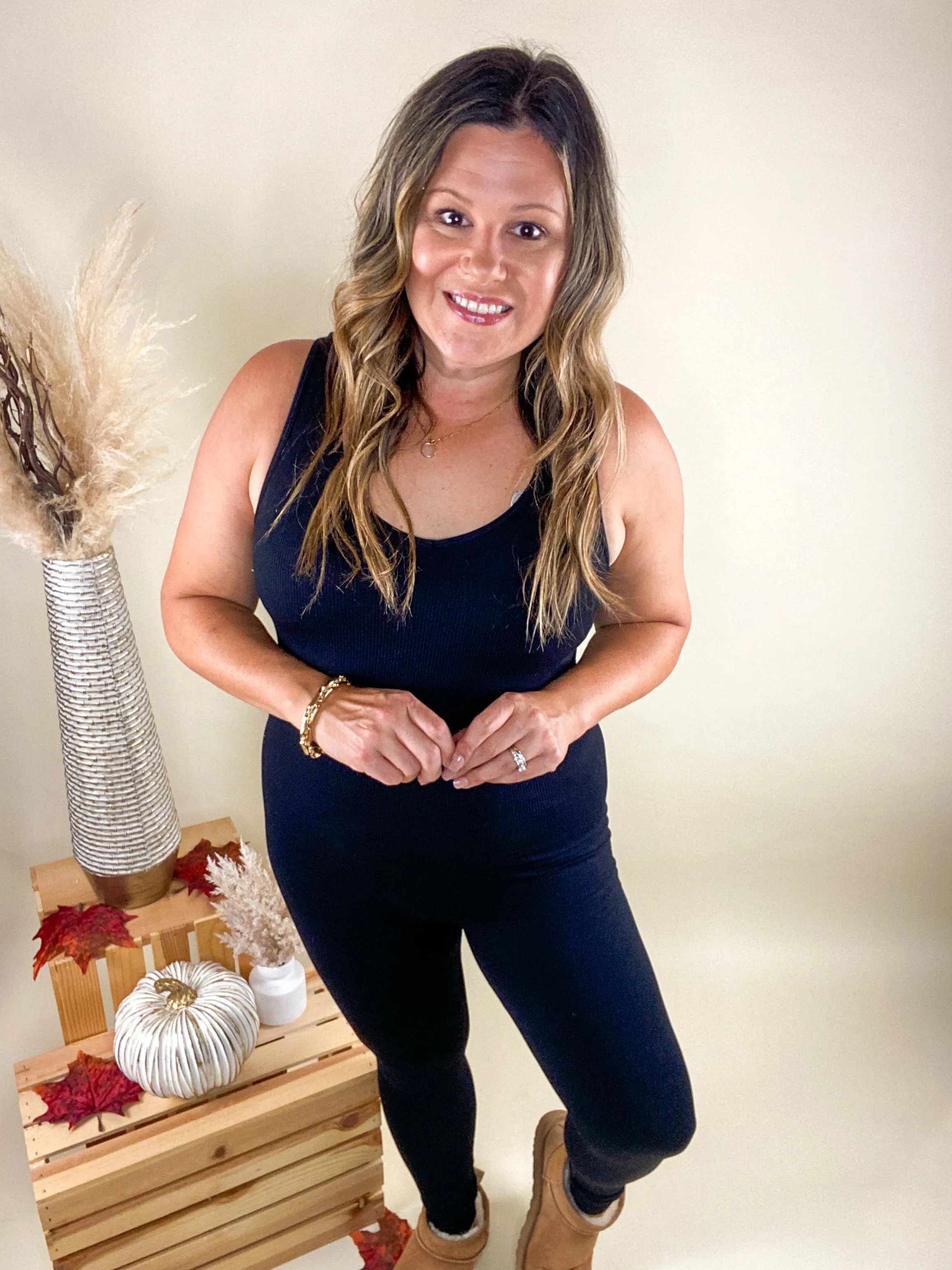 Bossbabe Ribbed Full Length Bodysuit