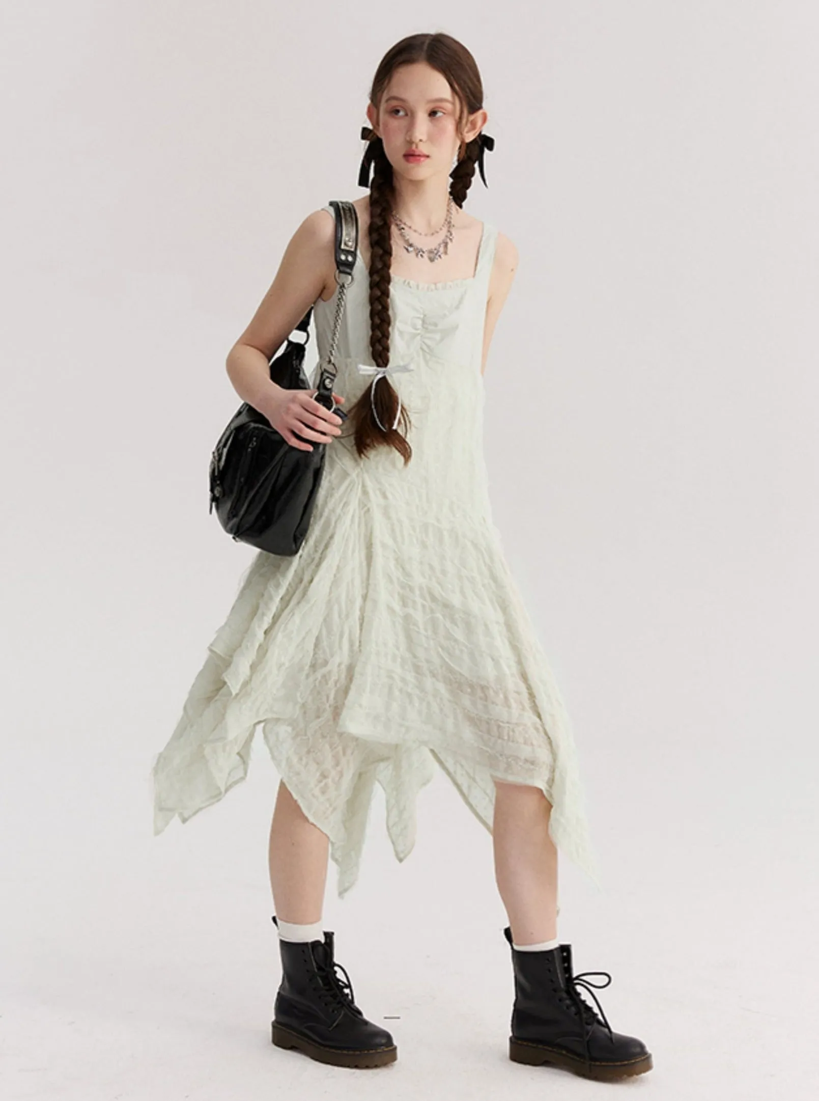 Broken Lace Slip Dress