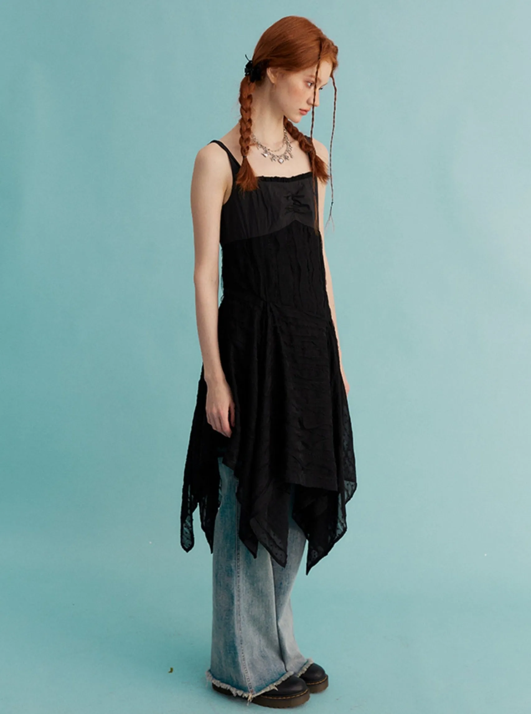 Broken Lace Slip Dress