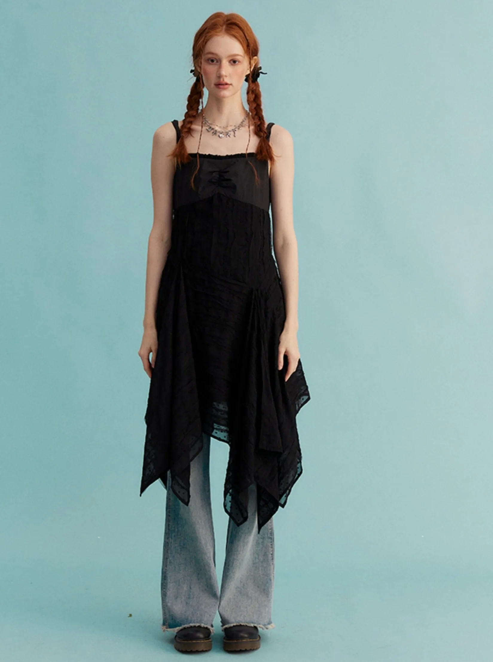 Broken Lace Slip Dress