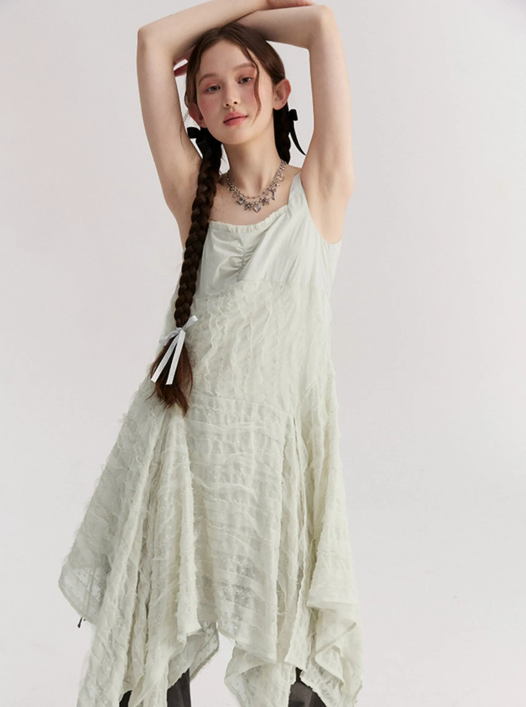 Broken Lace Slip Dress