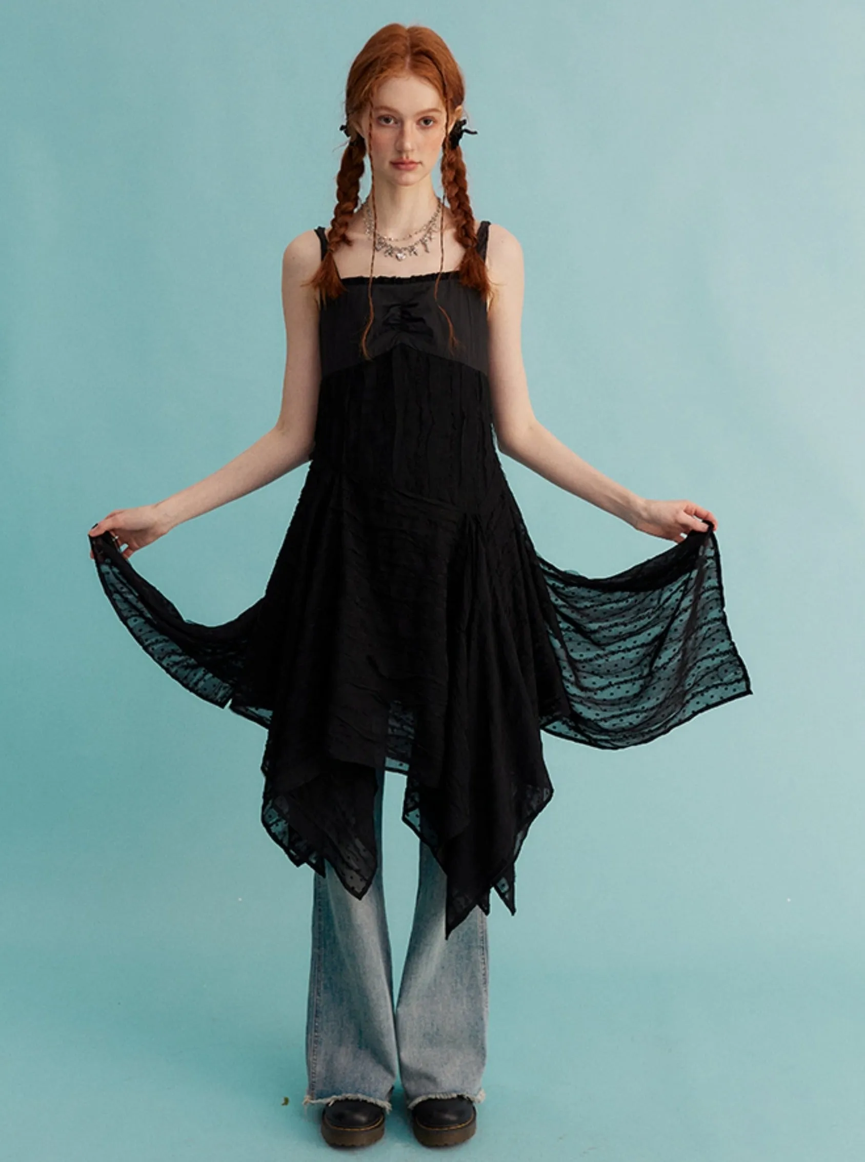 Broken Lace Slip Dress