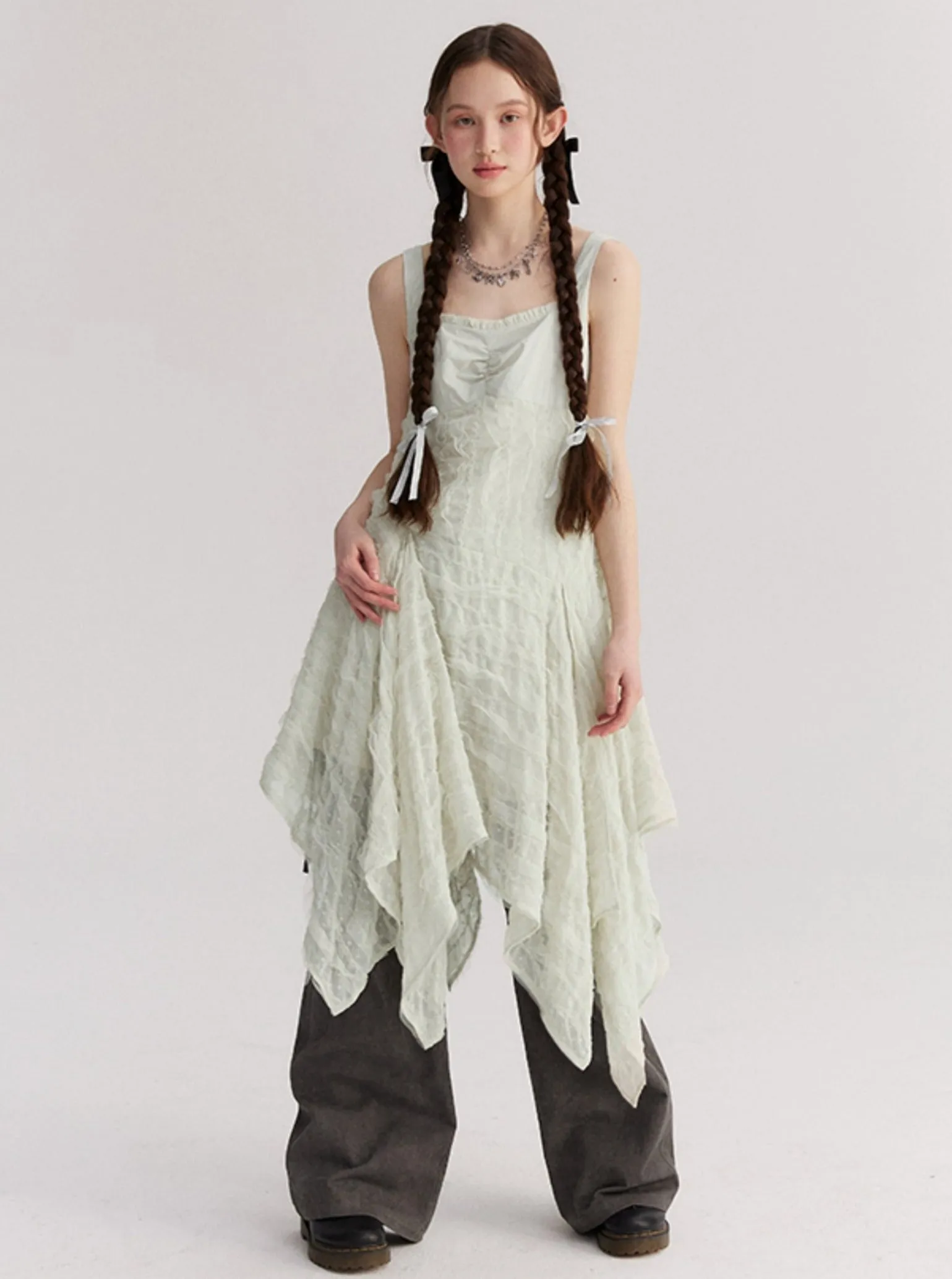 Broken Lace Slip Dress