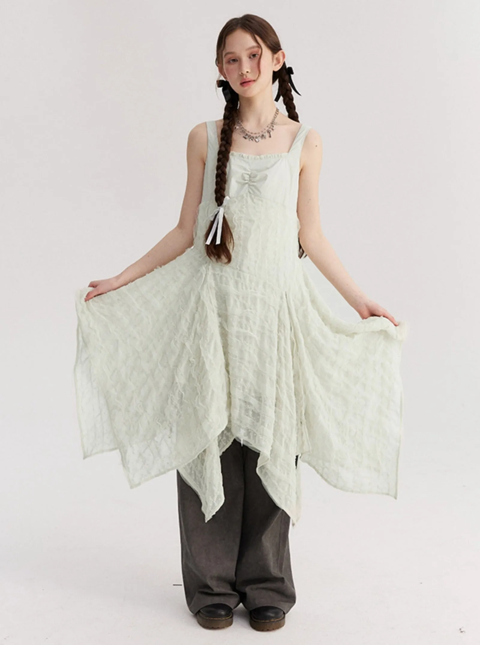 Broken Lace Slip Dress