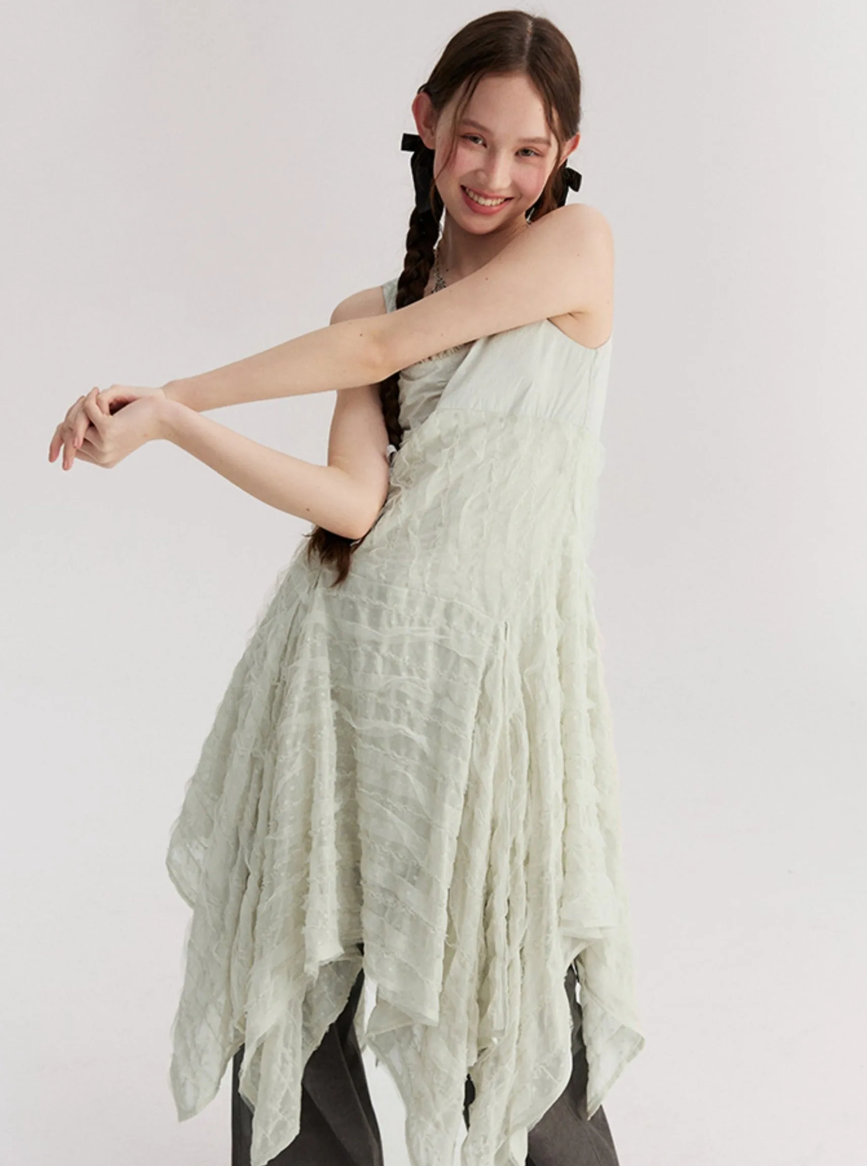 Broken Lace Slip Dress