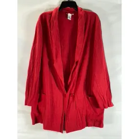 BRYLANE WOMAN COLLECTION Women's Red Two-Button Lightweight Blazer SZ 6
