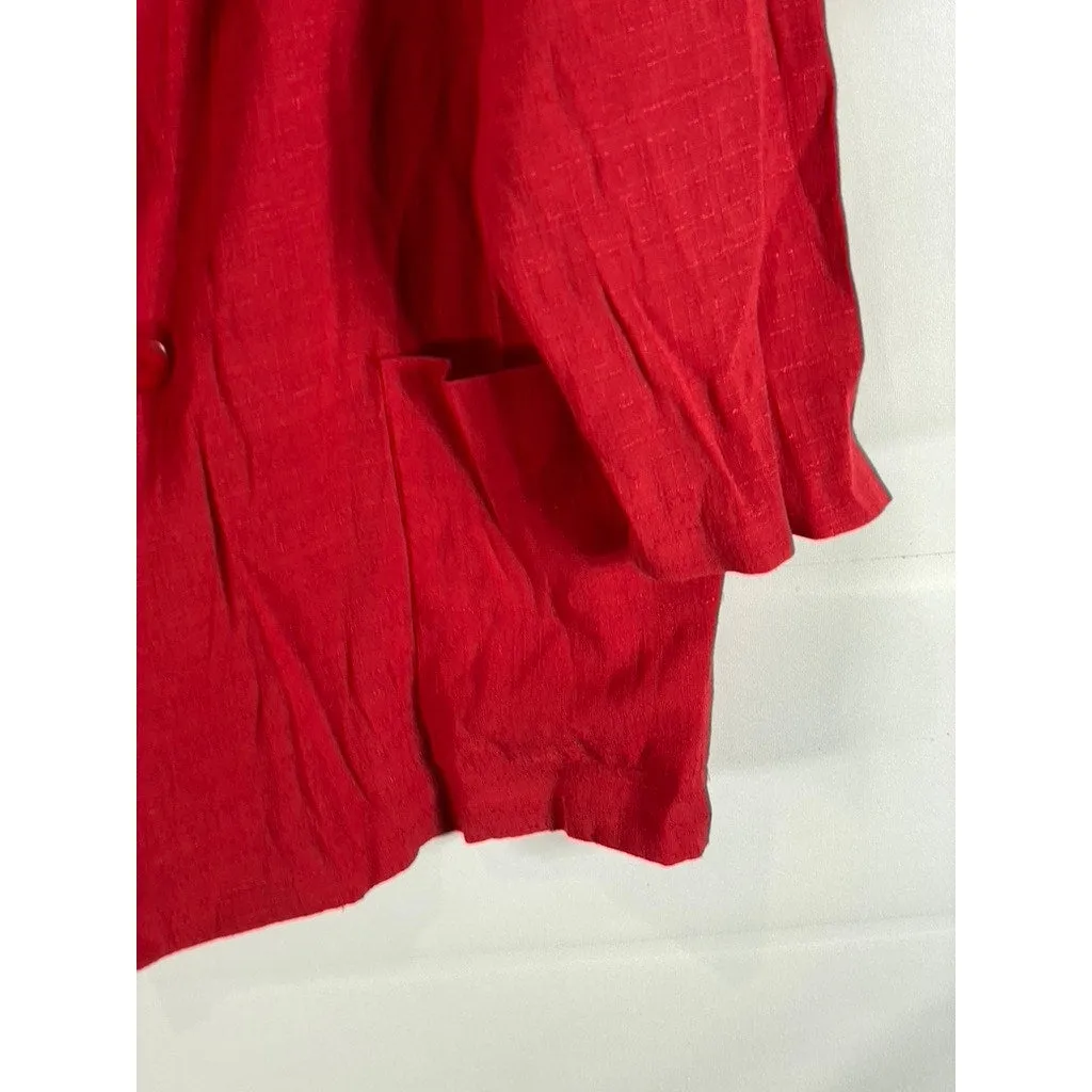 BRYLANE WOMAN COLLECTION Women's Red Two-Button Lightweight Blazer SZ 6