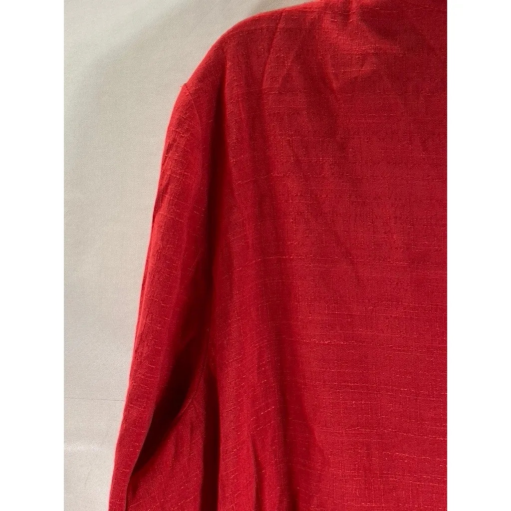 BRYLANE WOMAN COLLECTION Women's Red Two-Button Lightweight Blazer SZ 6