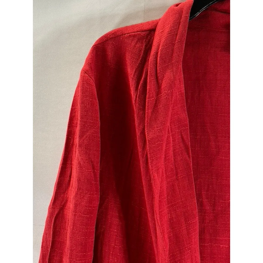 BRYLANE WOMAN COLLECTION Women's Red Two-Button Lightweight Blazer SZ 6