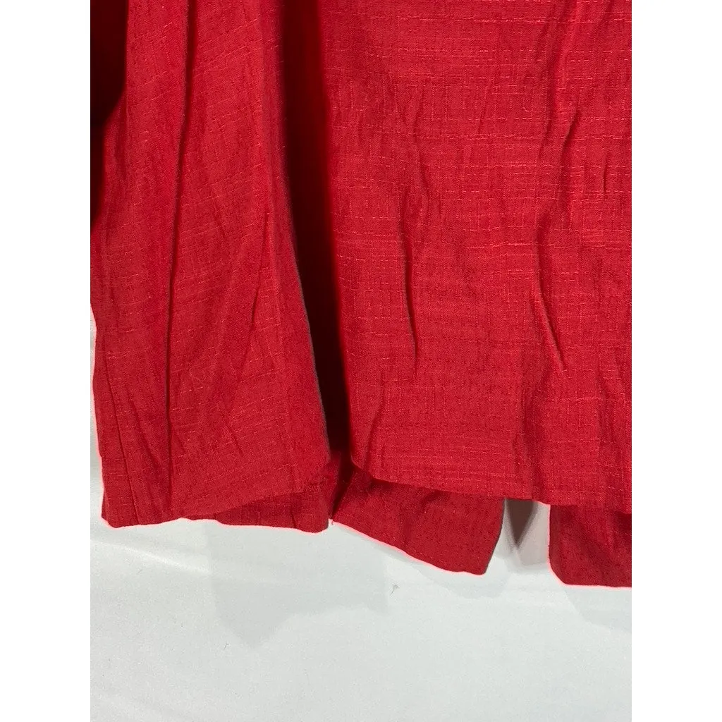 BRYLANE WOMAN COLLECTION Women's Red Two-Button Lightweight Blazer SZ 6