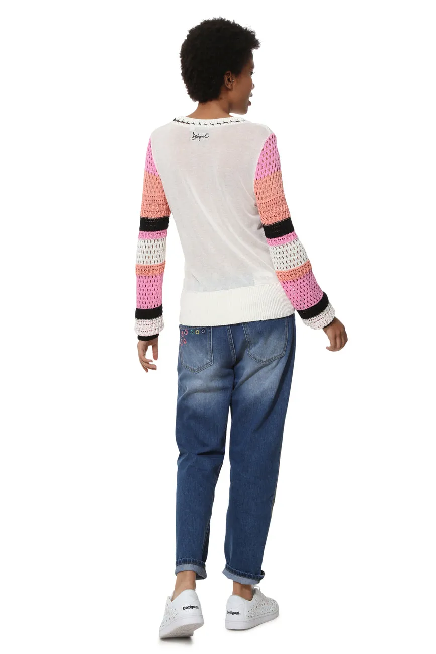 Burdeos Floral Sweater Desigual Style 19SWJF85