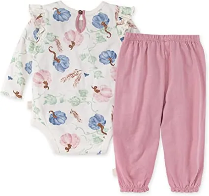 Burt's Bees Baby Fairytale Pumpkins Bodysuit & Pant Set