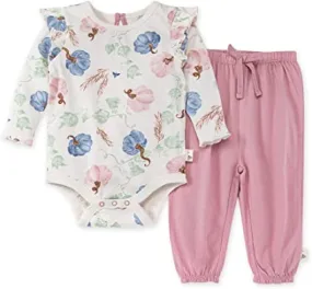 Burt's Bees Baby Fairytale Pumpkins Bodysuit & Pant Set