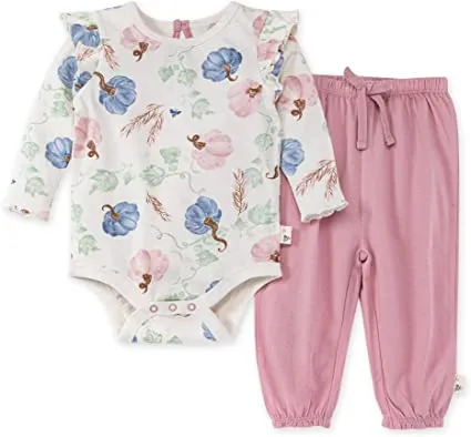 Burt's Bees Baby Fairytale Pumpkins Bodysuit & Pant Set