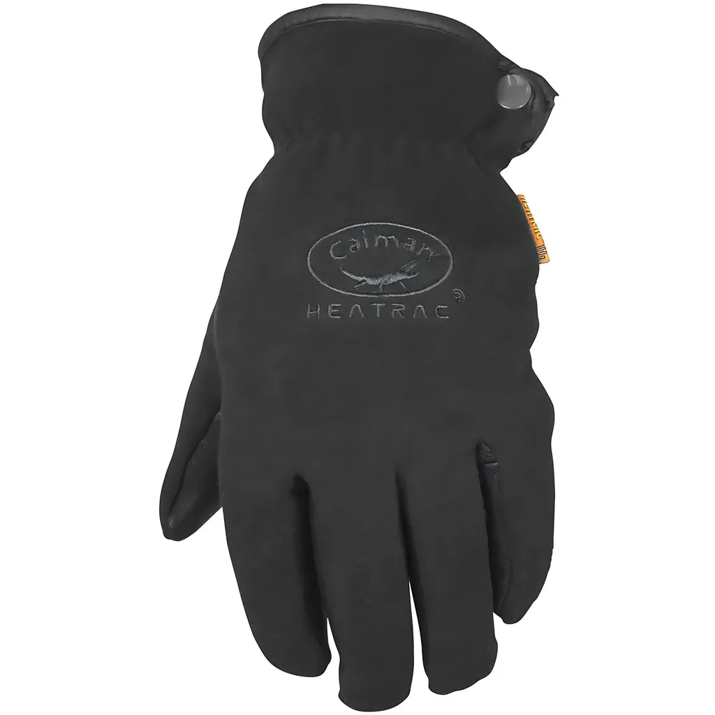 Caiman 2390-4 Goat Grain Leather Palm Glove with Fleece Back and Heatrac Insulation