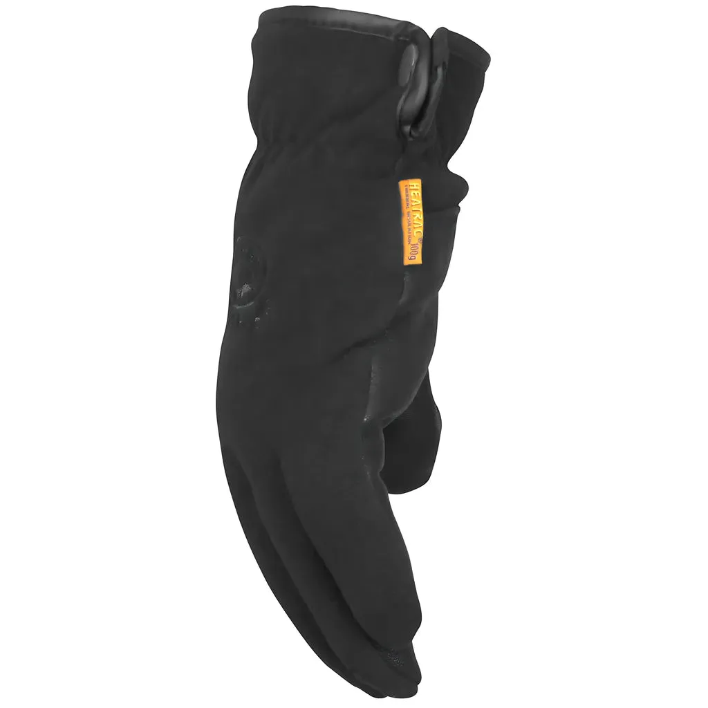 Caiman 2390-7 Goat Grain Leather Palm Glove with Fleece Back and Heatrac Insulation