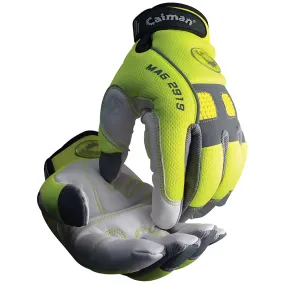 Caiman 2919-4 Multi-Activity Glove with Goat Grain Padded Palm and Hi-Vis AirMesh Back - Heatrac III Insulation