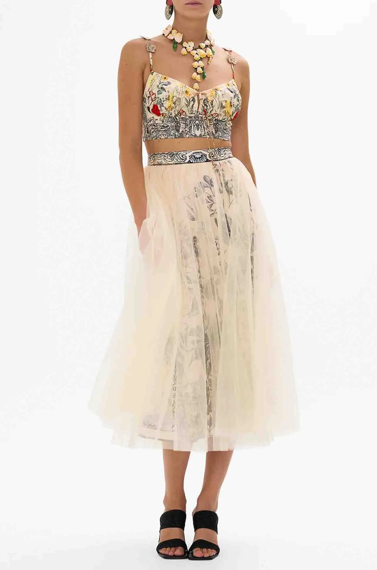 Camilla - Etched Into Eternity Midi Tulle Skirt