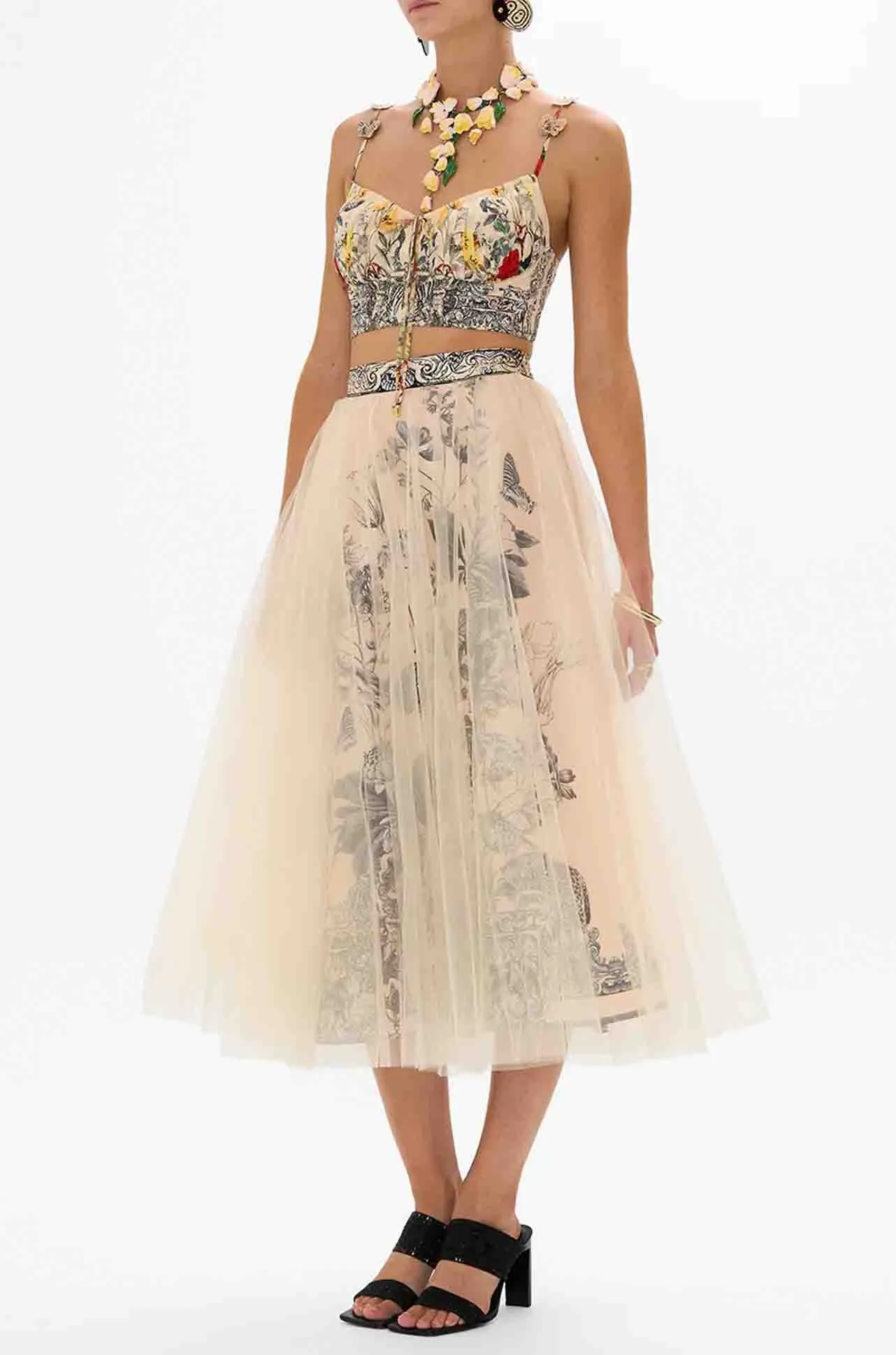 Camilla - Etched Into Eternity Midi Tulle Skirt