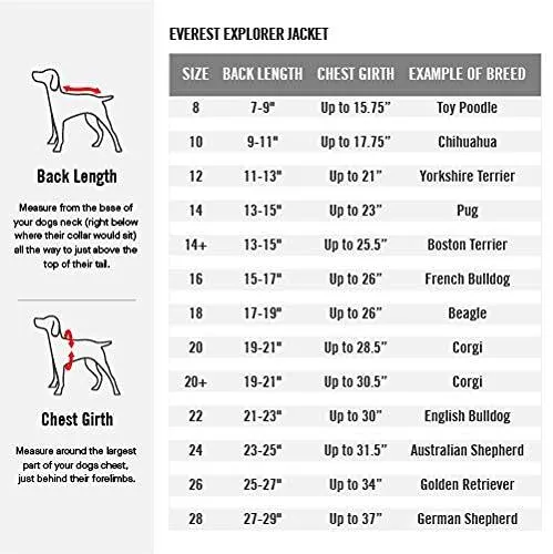 Canada Pooch Everest Explorer Size 22 Red Fleece Lined Insulated Dog Coat