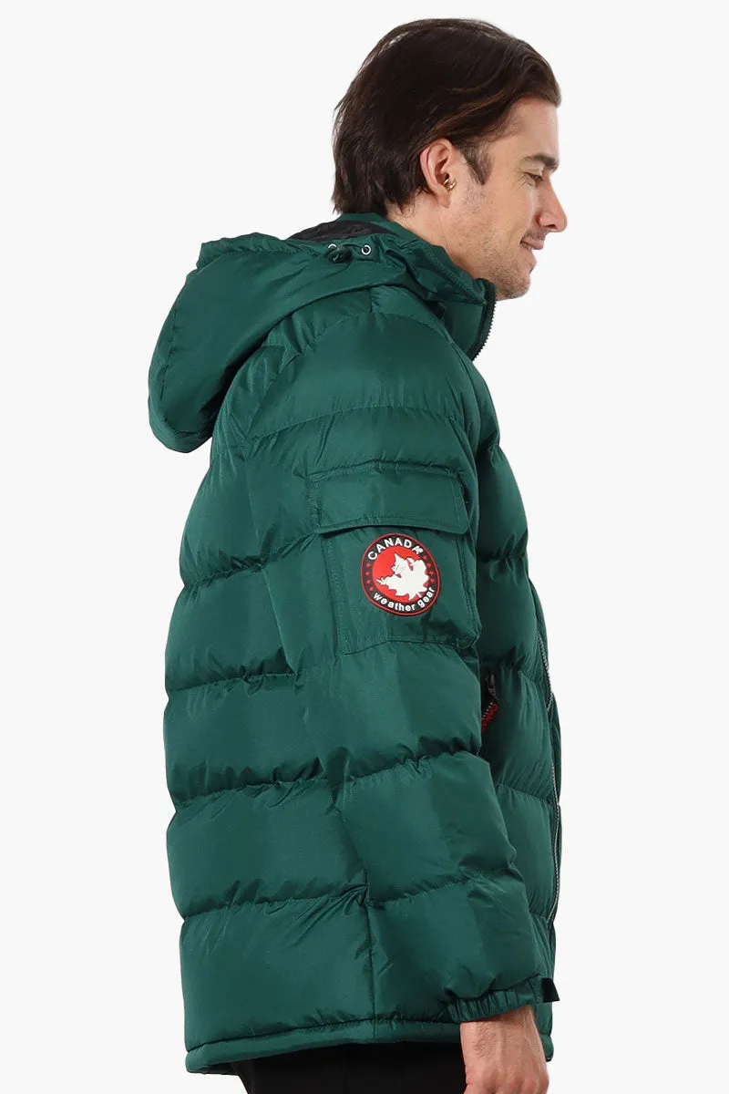 Canada Weather Gear Zip Pocket Bubble Bomber Jacket - Green