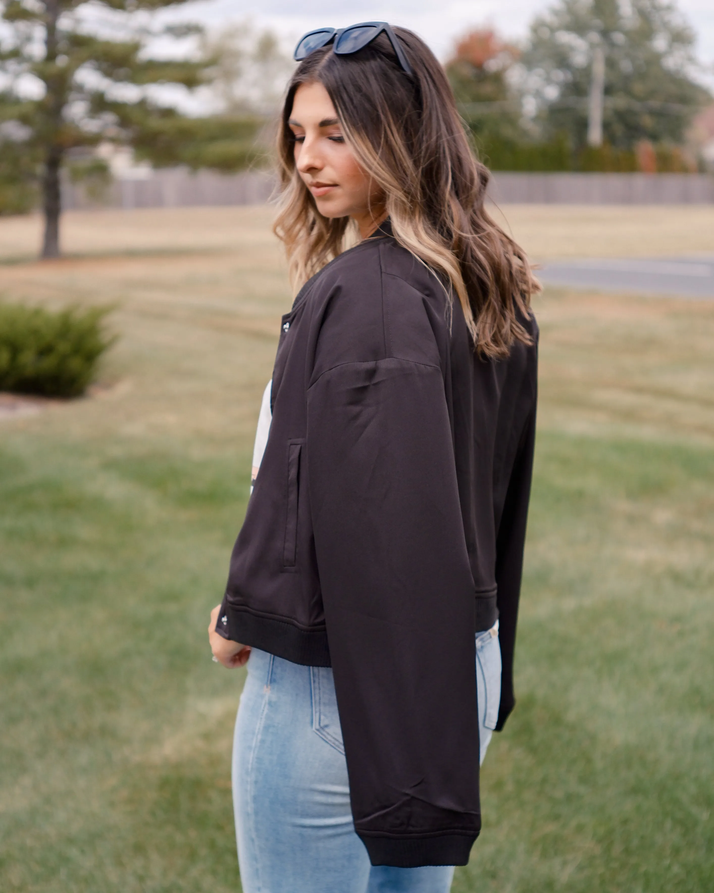 Cara Cropped Bomber Jacket