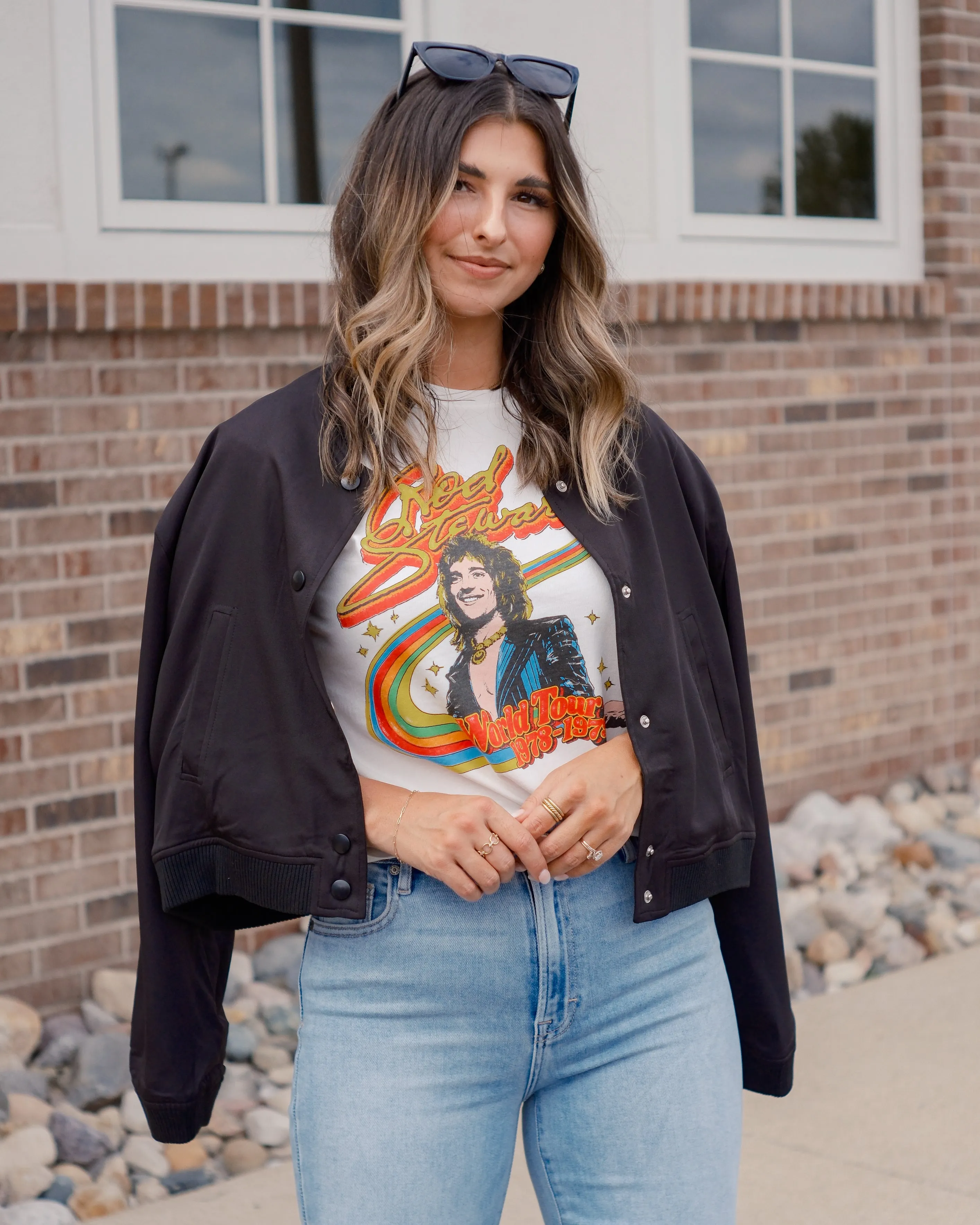 Cara Cropped Bomber Jacket