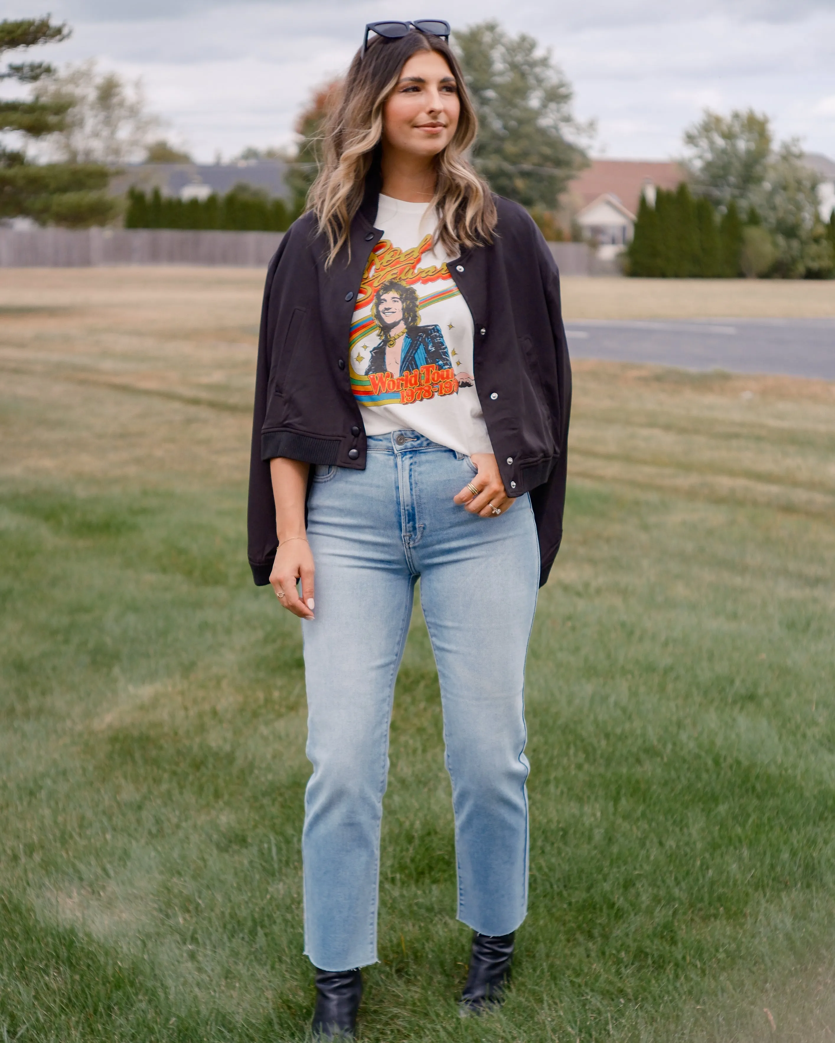Cara Cropped Bomber Jacket