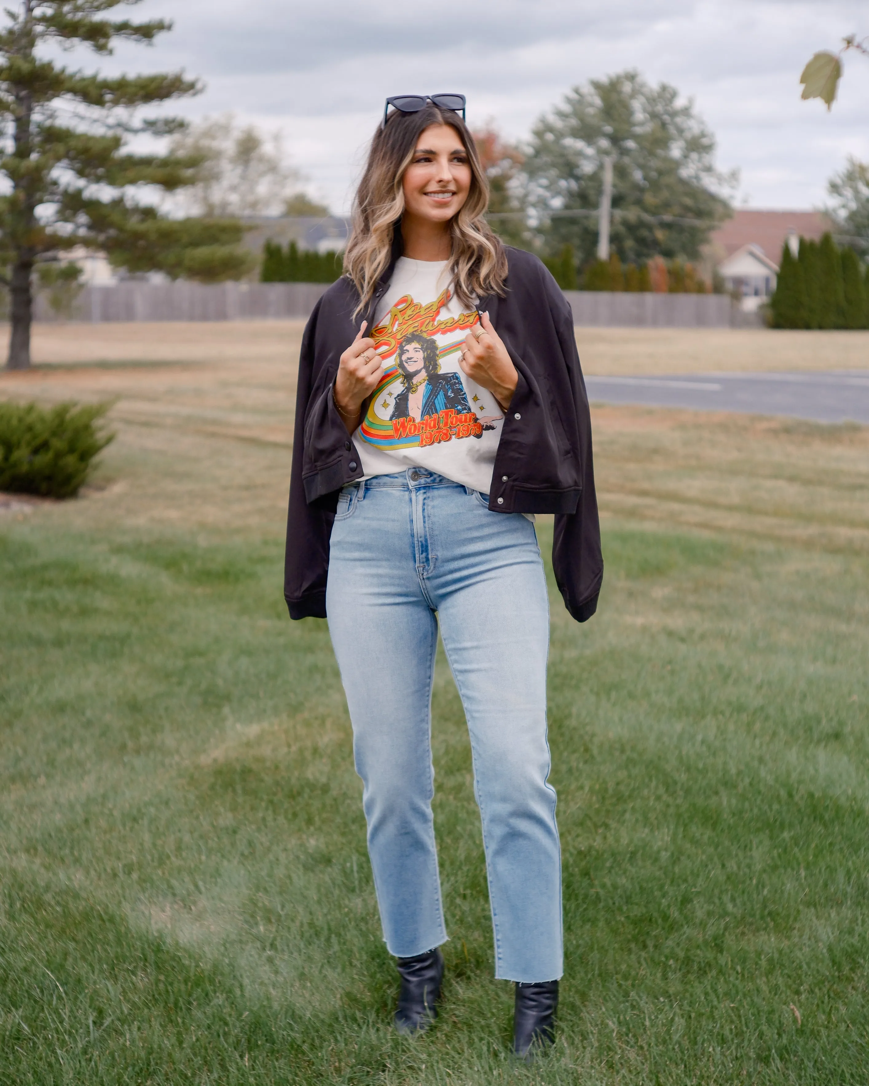 Cara Cropped Bomber Jacket