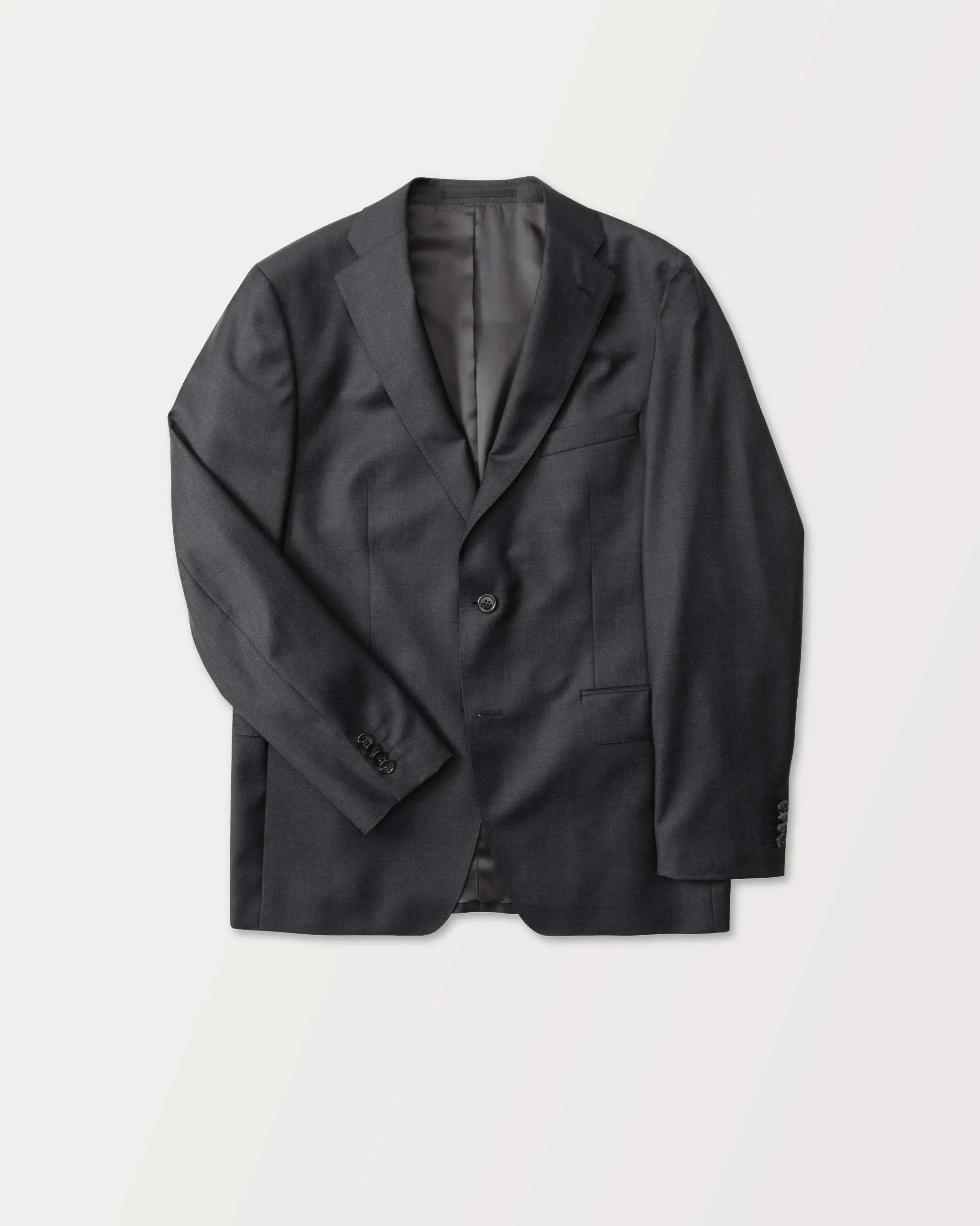 Charcoal Grey Vitale Barberis Wool Suit Jacket