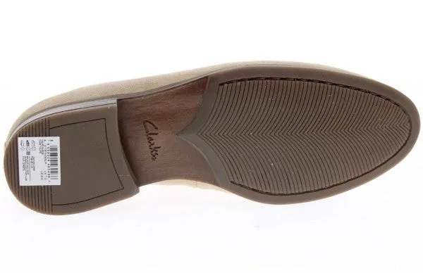 Clarks Mens Citistride Slip Taupe Suede Shoes