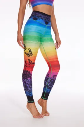 Colorful Horizon Lace High-waisted Leggings